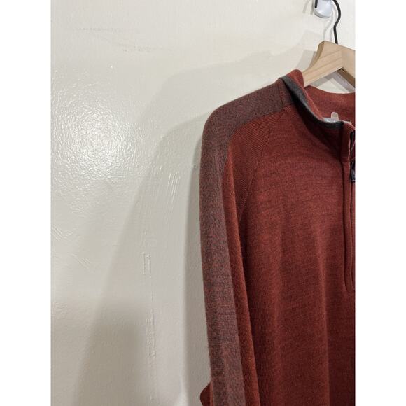 Smartwool Merino Wool Outdoors Cabin Luxe Base Layer Preppy 1/4 Zip Sweater XL - Picture 6 of 15